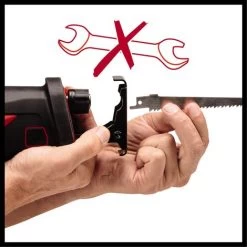 Einhell Scie Sabre Sans Fil TE-AP 18/26 Li-Solo Power X-Change (18 V, Hauteur De Course 26 Mm, Profondeur De Coupe 18 Cm Dans Le Bois, Livré Avec Une Lame) Livré Sans Batterie Et Sans Chargeur -Outils Électriques 66646950 4