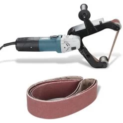 SWANEW Ponceuse à Bande Ponceuse à Bande Acier De Polissage Travail Efficace Meuleuse De Tuyau Polisseuse