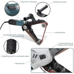 SWANEW Ponceuse à Bande Ponceuse à Bande Acier De Polissage Travail Efficace Meuleuse De Tuyau Polisseuse 9 SWANEW Ponceuse à Bande Ponceuse à Bande Acier De Polissage Travail Efficace Meuleuse De Tuyau Polisseuse -Outils Électriques 66991158 3