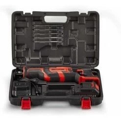 Scie Sabre Sans Fil TEENO,20V Scie Sabre à Batterie, Scie Egoîne Electrique Sans Fil, 5×Lames De Scie, Avec 3Ah Batteries,Boite En Plastique -Outils Électriques 67155615 4