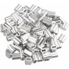 Manchon Aluminium Câble,100 PCS Manchons à Sertir En Aluminium Boucle Sertissage Câble Clip Ferrules En Doubles Clips De Boucle De Sertissage Avec Embouts Pour Câbles En Acier Câble Métallique 1,5 Mm, -Outils Électriques 69473571 1