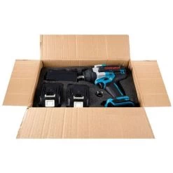 Clé à Chocs Sans Fil Brushless électrique 1800Nm 1/2 Pouces, Boulonneuse A Choc Convient Pour Batterie 18V Makita - Avec 2 Batteries 12 Clé à Chocs Sans Fil Brushless électrique 1800Nm 1/2 Pouces, Boulonneuse A Choc Convient Pour Batterie 18V Makita - Avec 2 Batteries -Outils Électriques 71129640 5