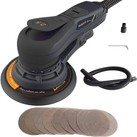 Polisseur De Voiture Ponceuse Orbitale Excentrique 150mm 350W Aléatoire Sans Balais MAXXT 3 A 2.5mm Multifonction à Vitesse Variable Avec 10 Feuilles De Papier Abrasif Pour Le Travail Du Bois, Le Pon 3 Polisseur De Voiture Ponceuse Orbitale Excentrique 150mm 350W Aléatoire Sans Balais MAXXT 3 A 2.5mm Multifonction à Vitesse Variable Avec 10 Feuilles De Papier Abrasif Pour Le Travail Du Bois, Le Pon