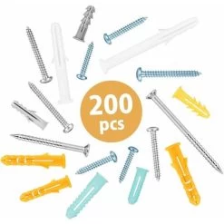 GDRHVFD Kit De Vis Et Chevilles 200 Pièces Grand Assortiment De Vis Chevilles Pour Montage, Réparation, Construction, Forage" 9 GDRHVFD Kit De Vis Et Chevilles 200 Pièces Grand Assortiment De Vis Chevilles Pour Montage, Réparation, Construction, Forage" -Outils Électriques 74081955 3