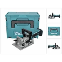 Makita DPJ 180 ZJ Machine à Rainurer Sans Fil 18 V 100 Mm + Makpac - Sans Batterie, Sans Chargeur
