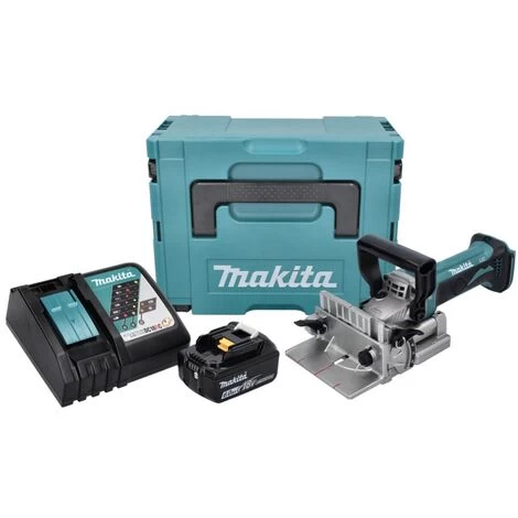 Makita DPJ 180 RG1J Machine à Rainurer Sans Fil 18 V 100 Mm + 1x Batterie 6,0 Ah + Chargeur + Makpac 4 Makita DPJ 180 RG1J Machine à Rainurer Sans Fil 18 V 100 Mm + 1x Batterie 6,0 Ah + Chargeur + Makpac – Image 2