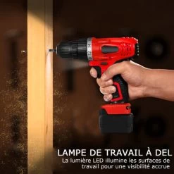 Perceuse Visseuse Sans Fil 18V Visseuse Sans Fil Avec 2 Batteries 18+1 Réglages De Couple Auto-serrant 10mm LED Pour Bricolage 2 Vitesses Idéal Pour Visser Et Percer 10 Perceuse Visseuse Sans Fil 18V Visseuse Sans Fil Avec 2 Batteries 18+1 Réglages De Couple Auto-serrant 10mm LED Pour Bricolage 2 Vitesses Idéal Pour Visser Et Percer -Outils Électriques 76879729 4