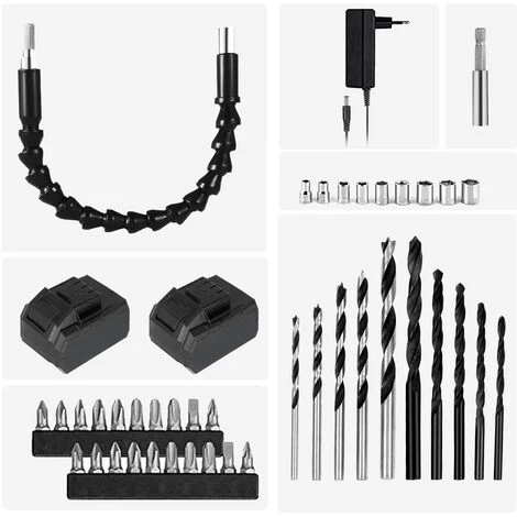 Perceuse Visseuse Sans Fil 18V Visseuse Sans Fil Avec 2 Batteries 18+1 Réglages De Couple Auto-serrant 10mm LED Pour Bricolage 2 Vitesses Idéal Pour Visser Et Percer 7 Perceuse Visseuse Sans Fil 18V Visseuse Sans Fil Avec 2 Batteries 18+1 Réglages De Couple Auto-serrant 10mm LED Pour Bricolage 2 Vitesses Idéal Pour Visser Et Percer – Image 5