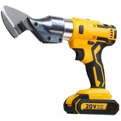 Cisaille à Métaux électrique Sans Fil 20V, Réglage à Deux Vitesses, 400 /1400 RPM, Cisaille à Métaux Rechargeable Au Lithium Pour Métal, Tôle