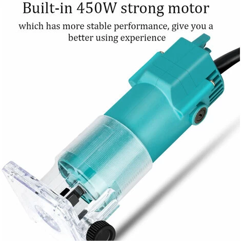 220V 450W Routeur A Bois Electrique Outil De Defonceuse A Bois Moteur A Brosse Pour Le Travail Du Bois Machine A Fraiser Graver Et Decouper Le Bois 6 220V 450W Routeur A Bois Electrique Outil De Defonceuse A Bois Moteur A Brosse Pour Le Travail Du Bois Machine A Fraiser Graver Et Decouper Le Bois – Image 4