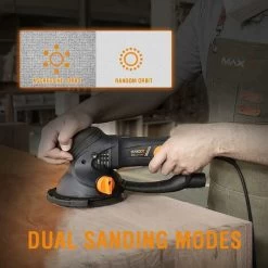 Polisseuse Orbitale électrique Aléatoire Avec Plateau De Support De 150 Mm Deux Modes Pour Le Ponçage Grossier Et Le Ponçage Fin, Ponçage Du Bois/métal/mur - 8 Pièces Incluses -Outils Électriques 80332880 2