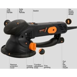 Polisseuse Orbitale électrique Aléatoire Avec Plateau De Support De 150 Mm Deux Modes Pour Le Ponçage Grossier Et Le Ponçage Fin, Ponçage Du Bois/métal/mur - 8 Pièces Incluses -Outils Électriques 80332880 5