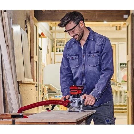 Einhell Professional Défonceuse-affleureuse Combinée Sans Fil TP-RO Set 18 Li BL-Solo PXC (18 V, Moteur Sans Charbon, Réglage Fin De La Profondeur De Fraisage + Accessoires Et Sac) Livré Sans Batterie 4 Einhell Professional Défonceuse-affleureuse Combinée Sans Fil TP-RO Set 18 Li BL-Solo PXC (18 V, Moteur Sans Charbon, Réglage Fin De La Profondeur De Fraisage + Accessoires Et Sac) Livré Sans Batterie – Image 2