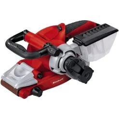 Einhell Ponceuse à Bande TE-BS 8540 E (850 W, Électronique De Vitesse, Surface De Ponçage 75x140 Mm, Changement De Bande Abrasive Sans Outil, Poignée Supplémentaire)