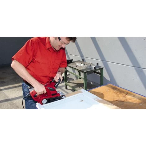 Einhell Ponceuse à Bande TE-BS 8540 E (850 W, Électronique De Vitesse, Surface De Ponçage 75x140 Mm, Changement De Bande Abrasive Sans Outil, Poignée Supplémentaire) 7 Einhell Ponceuse à Bande TE-BS 8540 E (850 W, Électronique De Vitesse, Surface De Ponçage 75x140 Mm, Changement De Bande Abrasive Sans Outil, Poignée Supplémentaire) – Image 5