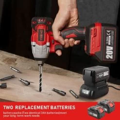 (Clé à Chocs Sans Fil Brushless+Perceuse A Percussion +Meuleuse D'angle Brushless)Pack 3 Outils TEENO 20V 2Batteries 3Ah 11 (Clé à Chocs Sans Fil Brushless+Perceuse A Percussion +Meuleuse D'angle Brushless)Pack 3 Outils TEENO 20V 2Batteries 3Ah -Outils Électriques 83409932 5