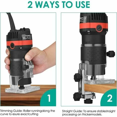 Affleureuse Défonceuse Diamètre 6,35 Mm 30000 TR/Min Défonceuse Affleureuse électrique Avec 15 Jeux De Fraises 4 Affleureuse Défonceuse Diamètre 6,35 Mm 30000 TR/Min Défonceuse Affleureuse électrique Avec 15 Jeux De Fraises – Image 2