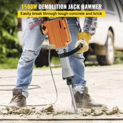 Piqueur Demolition Machine 1500w 50 Joules Acier Marteau Avec 2 Burins Marteau -Outils Électriques 86893665 2