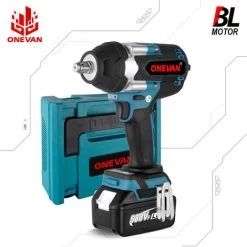 Clé à Chocs Sans Fil Brushless électrique, 1800Nm 1/2 Pouces, Boulonneuse A Choc Convient Pour Batterie 18V Makita - Avec 2 Batteries-1boîte