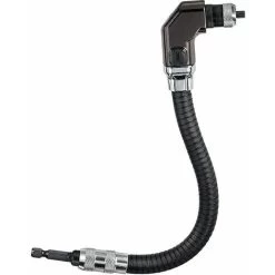 AQIUO Renvoi D'angle Flexible Noir Tige D'extension Pour Tournevis électrique