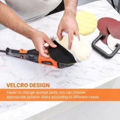 TACKLIFE Polisseuse, 1200W Machine à Polir Les Voitures, 1500-3500RPM, 6 Vitesse Variable, Plaque Remplaçable De 180 Mm, Poignée En D, Convient Au Polissage Des Voitures, Bateaux, Meubles - PPGJ05A 9 TACKLIFE Polisseuse, 1200W Machine à Polir Les Voitures, 1500-3500RPM, 6 Vitesse Variable, Plaque Remplaçable De 180 Mm, Poignée En D, Convient Au Polissage Des Voitures, Bateaux, Meubles - PPGJ05A -Outils Électriques 87563718 3
