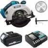 Scie Circulaire Sans Fil 18V, Scie Circulaire électrique Sans Balais Avec Lame De 165 Mm, Compatible Avec La Batterie Makita, Pour Couper Le Bois, Le Métal Et Le Plastique (1 Batterie Et 1 Chargeur) -Outils Électriques 88687603 1
