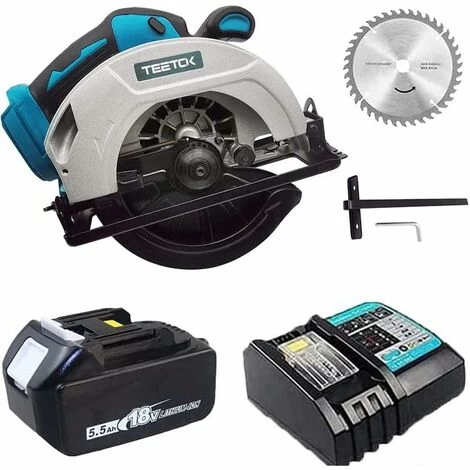 Scie Circulaire Sans Fil 18V, Scie Circulaire électrique Sans Balais Avec Lame De 165 Mm, Compatible Avec La Batterie Makita, Pour Couper Le Bois, Le Métal Et Le Plastique (1 Batterie Et 1 Chargeur) 3 Scie Circulaire Sans Fil 18V, Scie Circulaire électrique Sans Balais Avec Lame De 165 Mm, Compatible Avec La Batterie Makita, Pour Couper Le Bois, Le Métal Et Le Plastique (1 Batterie Et 1 Chargeur)