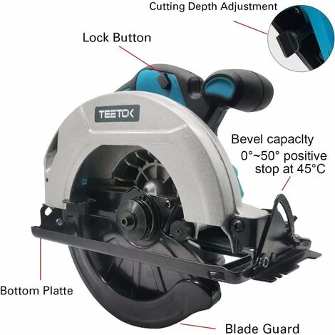 Scie Circulaire Sans Fil 18V, Scie Circulaire électrique Sans Balais Avec Lame De 165 Mm, Compatible Avec La Batterie Makita, Pour Couper Le Bois, Le Métal Et Le Plastique (1 Batterie Et 1 Chargeur) 4 Scie Circulaire Sans Fil 18V, Scie Circulaire électrique Sans Balais Avec Lame De 165 Mm, Compatible Avec La Batterie Makita, Pour Couper Le Bois, Le Métal Et Le Plastique (1 Batterie Et 1 Chargeur) – Image 2