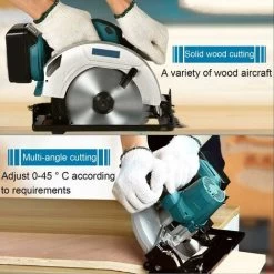 Scie Circulaire Sans Fil 18V, Scie Circulaire électrique Sans Balais Avec Lame De 165 Mm, Compatible Avec La Batterie Makita, Pour Couper Le Bois, Le Métal Et Le Plastique (1 Batterie Et 1 Chargeur) 9 Scie Circulaire Sans Fil 18V, Scie Circulaire électrique Sans Balais Avec Lame De 165 Mm, Compatible Avec La Batterie Makita, Pour Couper Le Bois, Le Métal Et Le Plastique (1 Batterie Et 1 Chargeur) -Outils Électriques 88687603 3