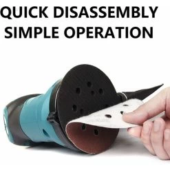 Ponceuse à Orbite Aléatoire Sans Fil, Ponceuse électrique Aléatoire Compatible Avec La Batterie Makita 18V, Avec 125mm 4Pcs Sandpapers1X 3.0Ah Batteries Et Chargeur, Pour Le Bois, Le Polissage, Le Pon -Outils Électriques 88687634 3