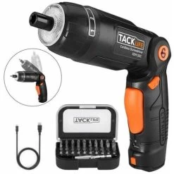 31 Pcs Tournevis Sans Fil Rechargeable TACKLIFE, 3.6 V, 4Nm Max, Réglage Du Couple 6+1, Lumière LED Avant Et Arrière - SDH13DC