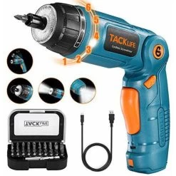31 Pcs Tournevis 3.6 V Sans Fil TACKLIFE, Li-ion 2000 MAh, 1-4 N.m, 6 Couples Réglages, Tournevis Electrique Rechargeable - SDH13DCB