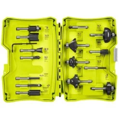 Pack RYOBI - Affleureuse à Bois - RTR18-0 - 18V OnePlus - Sans Batterie Ni Chargeur - Coffret 15 Fraises Panachées RAKRBS15 Queue De Diamètre 6mm 12 Pack RYOBI - Affleureuse à Bois - RTR18-0 - 18V OnePlus - Sans Batterie Ni Chargeur - Coffret 15 Fraises Panachées RAKRBS15 Queue De Diamètre 6mm -Outils Électriques 90702674 5