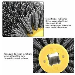Brosse En Nylon Pour Roue De Traction - Grain 180/240 - Pour Brosse à Bois, Machine à Satiner (grain 180) 85VWF7BJ1 8 Brosse En Nylon Pour Roue De Traction - Grain 180/240 - Pour Brosse à Bois, Machine à Satiner (grain 180) 85VWF7BJ1 -Outils Électriques 91551581 2