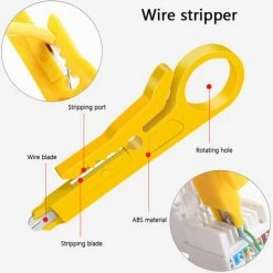 Kit à Main RJ45 RJ11 RJ12 Kit D'outils De Réparation De Réseau Avec Testeur De Cable Pince à Ressort Pince à Sertir -Outils Électriques 91592234 5