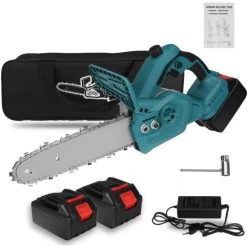 Tronconneuse à Batterie Scie à Chaine à Batterie élagueuse Sans Fil 10''18V Scie à Chaine Scie à Buche électrique 2 Batteries 8 Tronconneuse à Batterie Scie à Chaine à Batterie élagueuse Sans Fil 10''18V Scie à Chaine Scie à Buche électrique 2 Batteries -Outils Électriques 91997360 2