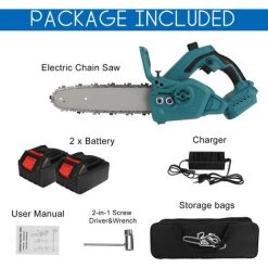 Tronconneuse à Batterie Scie à Chaine à Batterie élagueuse Sans Fil 10''18V Scie à Chaine Scie à Buche électrique 2 Batteries 10 Tronconneuse à Batterie Scie à Chaine à Batterie élagueuse Sans Fil 10''18V Scie à Chaine Scie à Buche électrique 2 Batteries -Outils Électriques 91997360 4