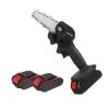 18V Scie à Chaine Tronconneuse à Batterie 4 Pouces Guide Portable électrique Sans Fil Avec 2 Batterie 2500mah Noir -Outils Électriques 92934604 1