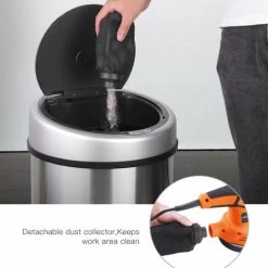 TACKLIFE Ponceuse Excentrique 280W, 6 Vitesses (6,000-13,000rpm), 10 125mm Disques Abrasifs (80 Grains) Et 3 Accessoires De Polissage (tissu Microfibre, éponge Et Laine) Inclus, Collecte De La Poussi -Outils Électriques 95135664 4