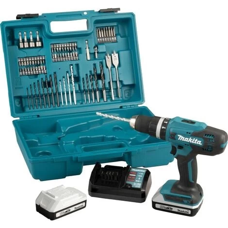 Perceuse Visseuse à Percussion Makita Ø 13 Mm 18V Li-Ion 2Ah En Coffret Avec Kit D'accessoires - HP488DAEX1 3 Perceuse Visseuse à Percussion Makita Ø 13 Mm 18V Li-Ion 2Ah En Coffret Avec Kit D'accessoires - HP488DAEX1