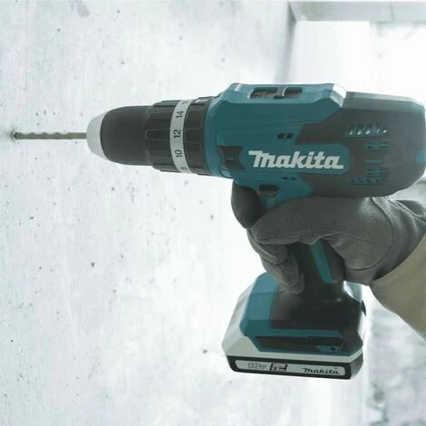 Perceuse Visseuse à Percussion Makita Ø 13 Mm 18V Li-Ion 2Ah En Coffret Avec Kit D'accessoires - HP488DAEX1 4 Perceuse Visseuse à Percussion Makita Ø 13 Mm 18V Li-Ion 2Ah En Coffret Avec Kit D'accessoires - HP488DAEX1 – Image 2