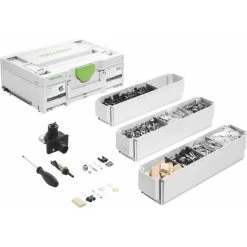 Festool DF 500 Q-Plus Fraiseuse 4-10mm 420W + Coffret Systainer + KV-SYS D8 DOMINO Système D'assemblage (576797) (576413) -Outils Électriques 99480900 5